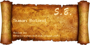 Suman Botond névjegykártya